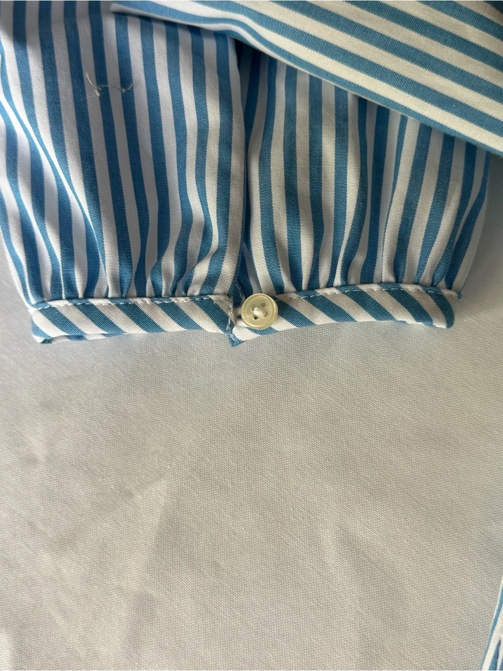 J Crew Blue/White Stripped Wrap Dress Cotton Poplin Size 2